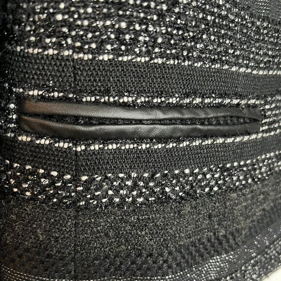 Black Label by Chico's Women's Jacket Textured Wool Blend Lined Size 1 NEW - Picture 3 of 13